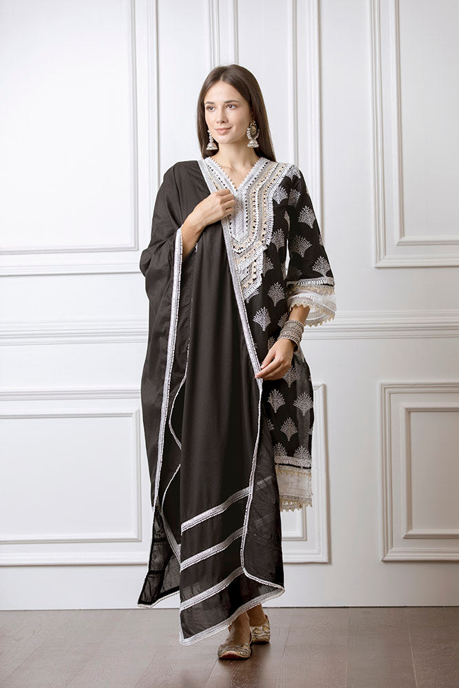 Maple Black Kurta Set