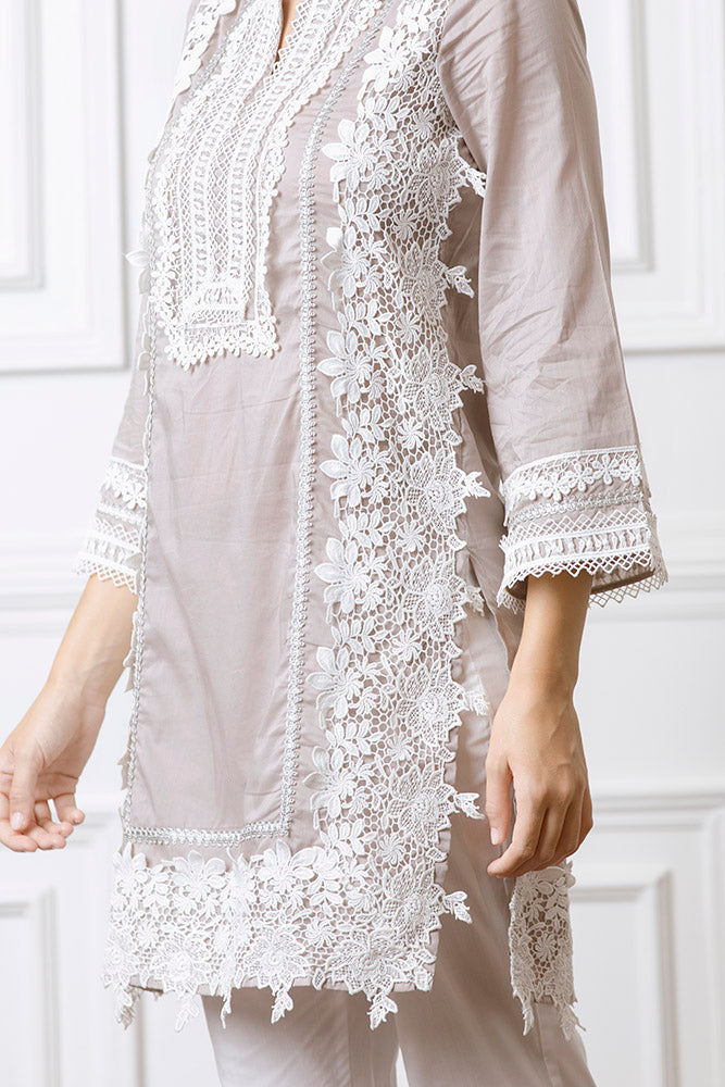 Quill Grey Kurta Set