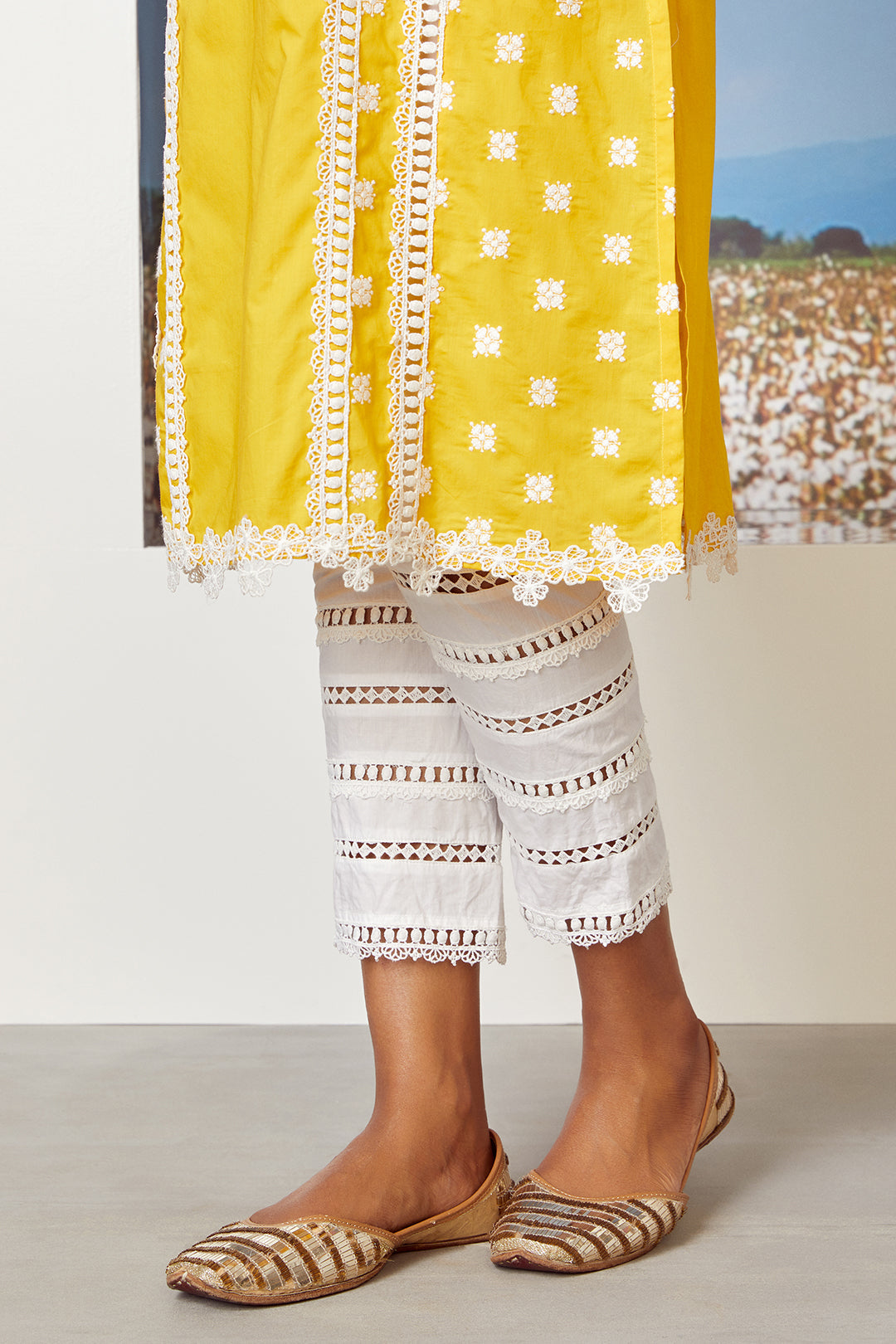 Mulmul Supima Cotton Poetry Mango Kurta