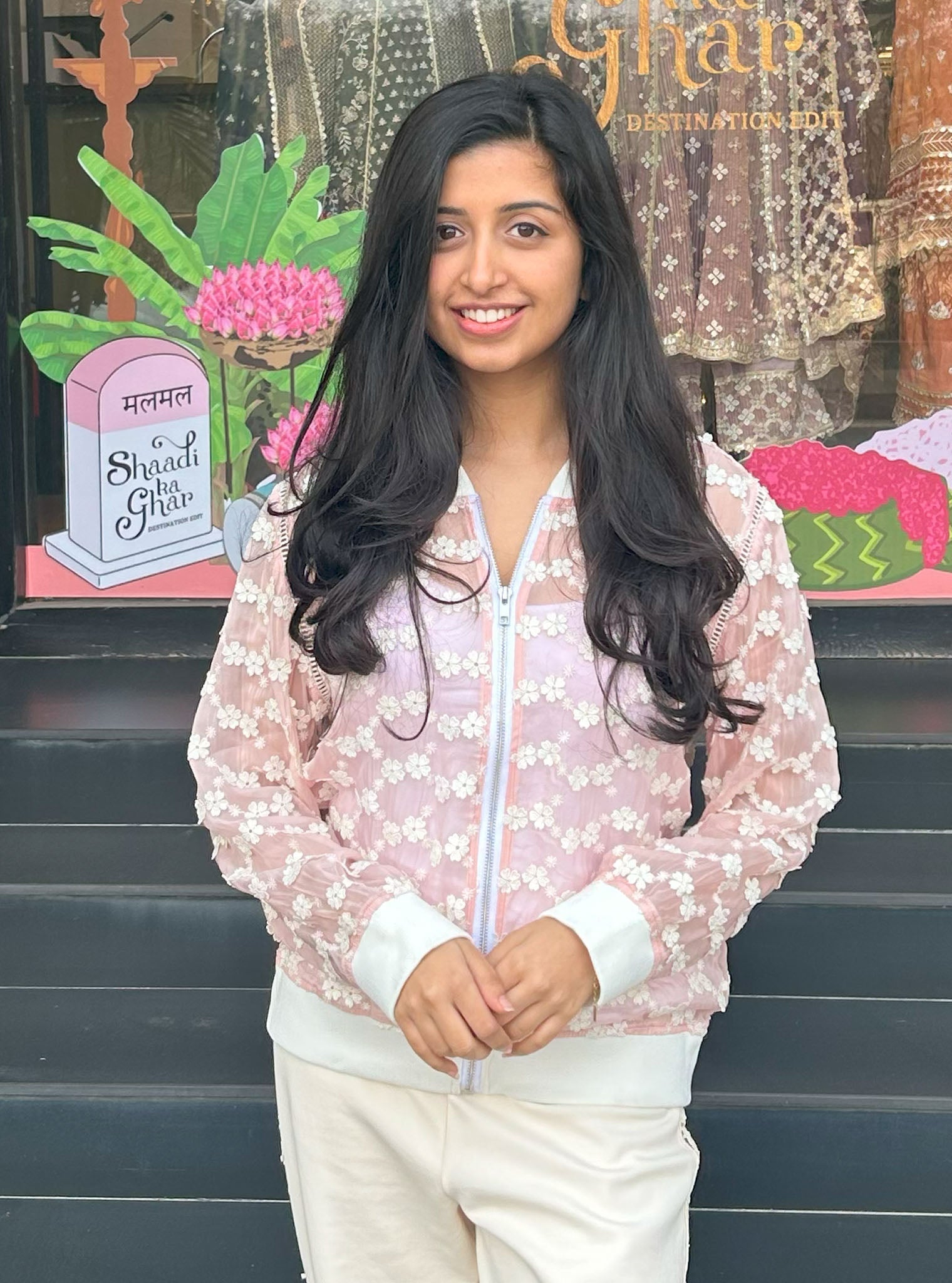 Mulmul Supima Cotton Nix pink Jacket