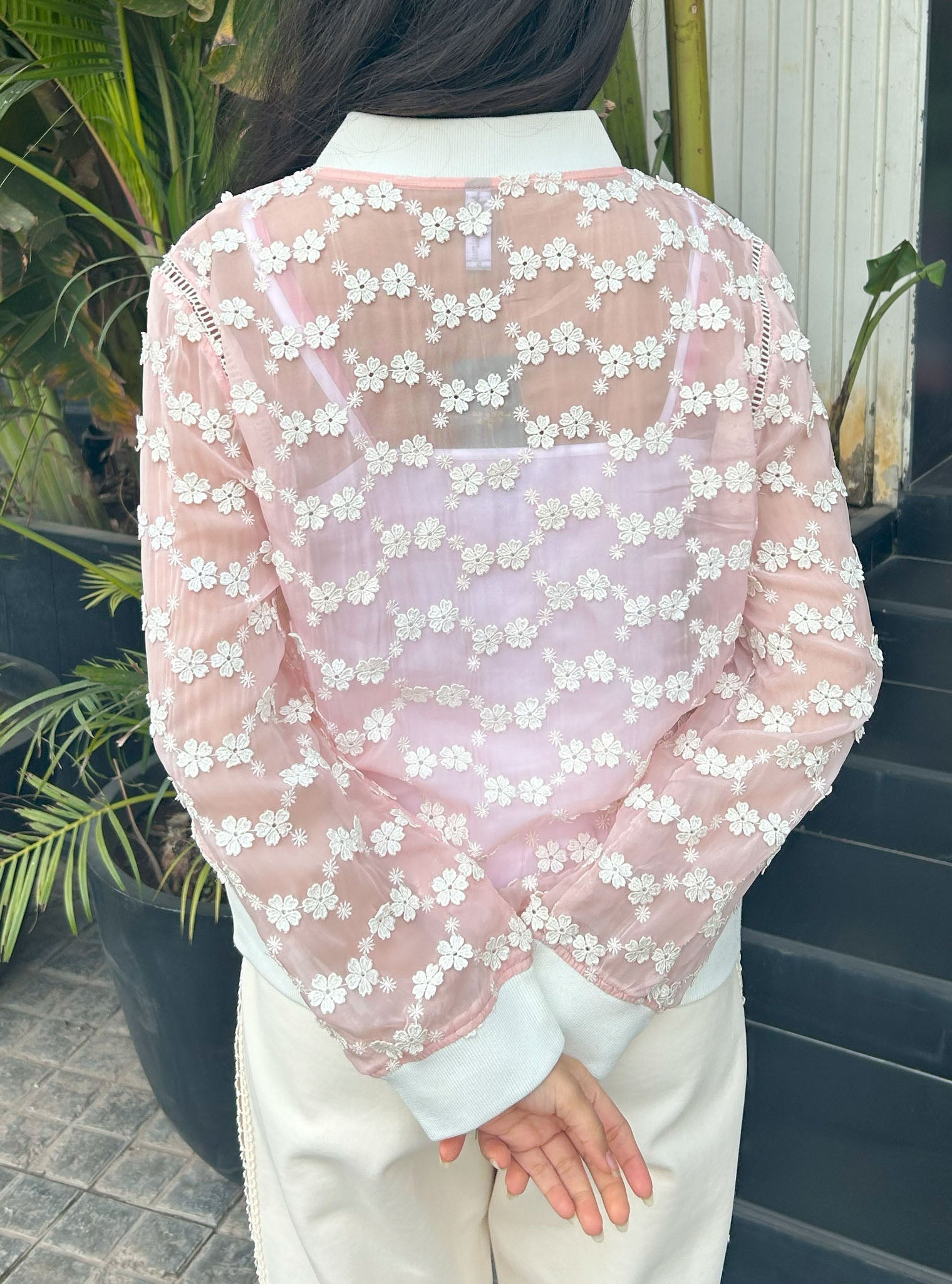 Mulmul Supima Cotton Nix pink Jacket