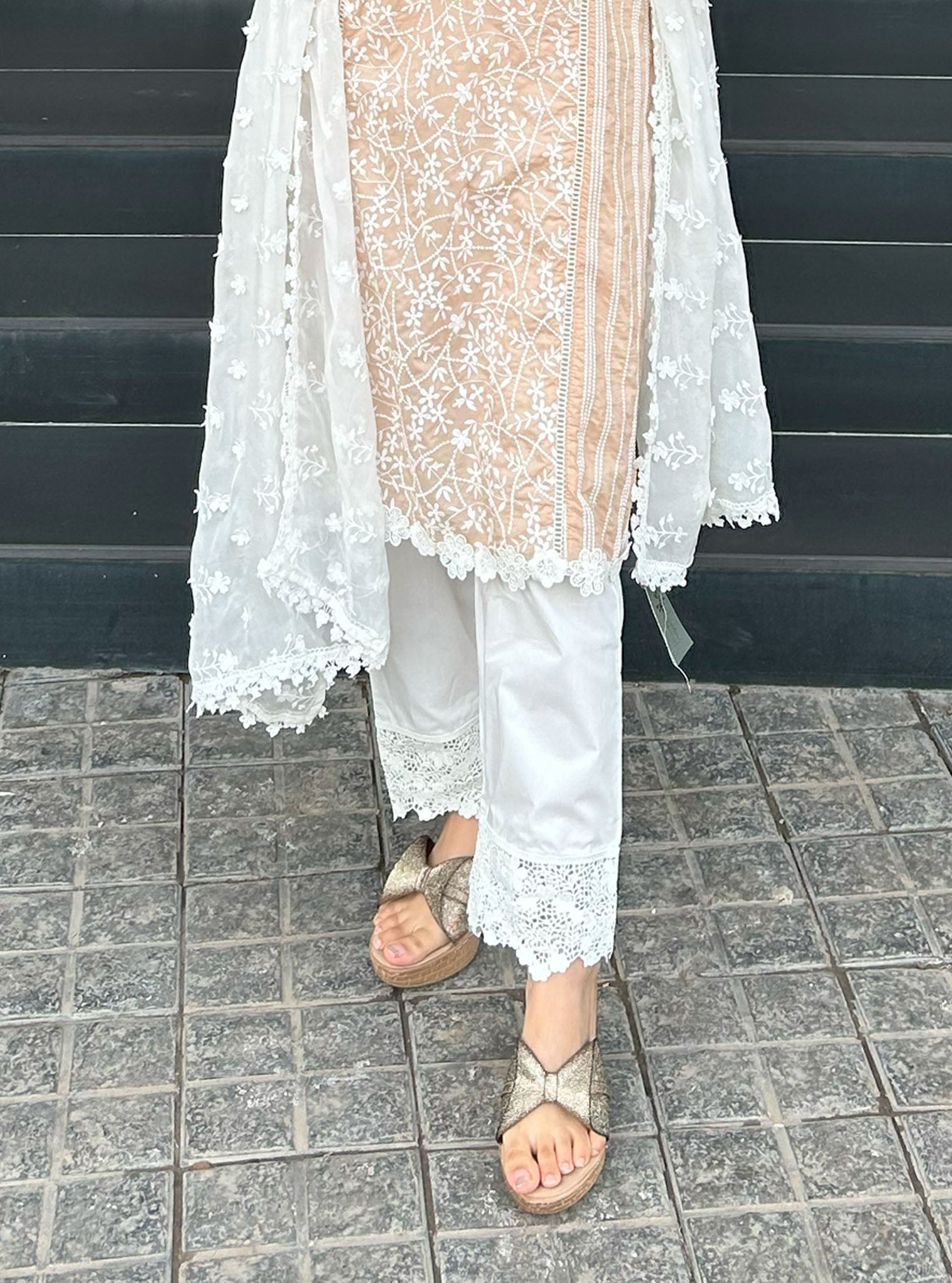 Mulmul Supima Cotton Malani Beige kurta