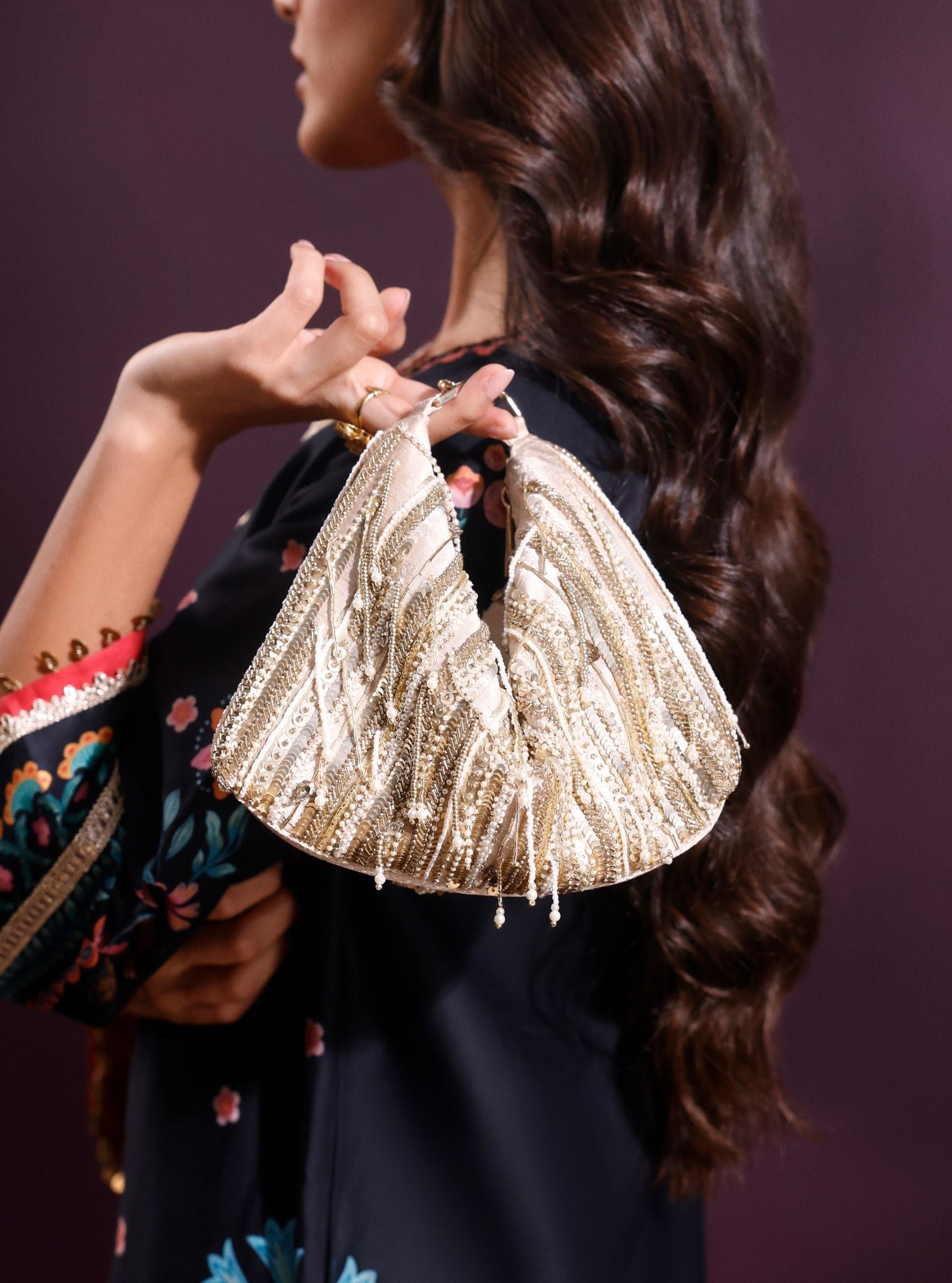 Zubari Gold Handbag