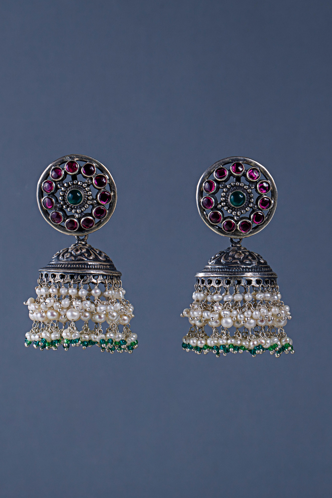 Pure Silver Rubani Mini Jhumka Earrings