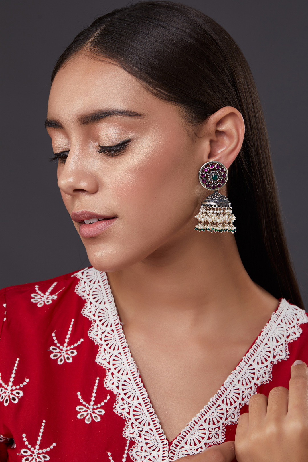 Pure Silver Rubani Mini Jhumka Earrings
