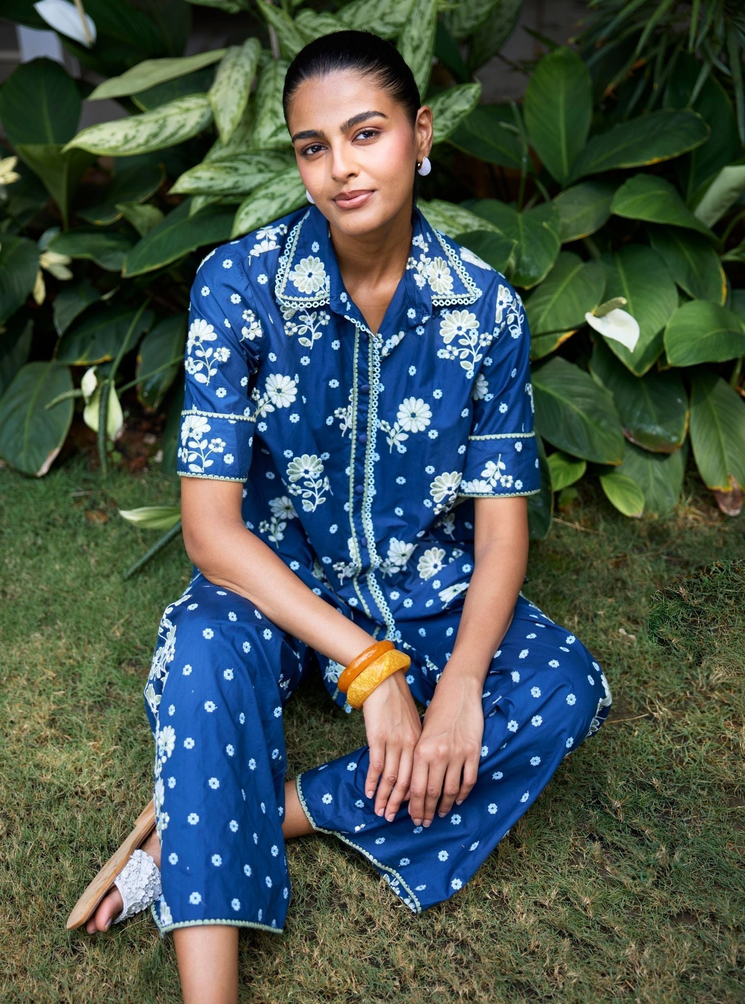 Aamrai Supima Cotton Navy Co-ord Set