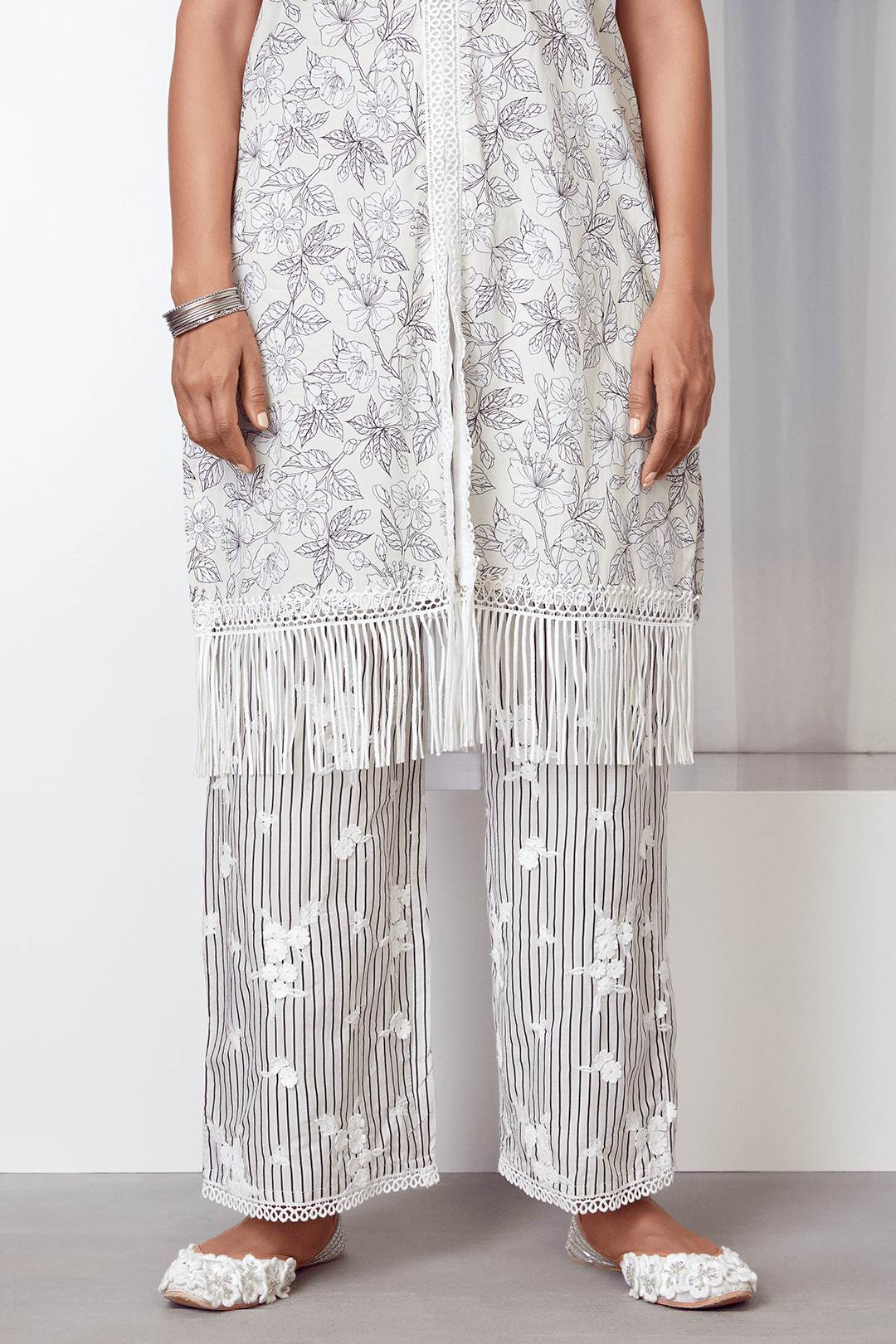 Mulmul Supima Cotton Salone Light Blue Palazzo