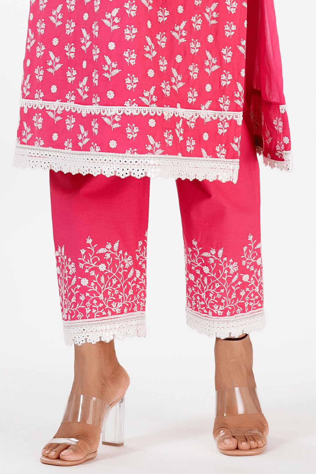 Mulmul Supima Cotton Sierra Fuchsia Pant