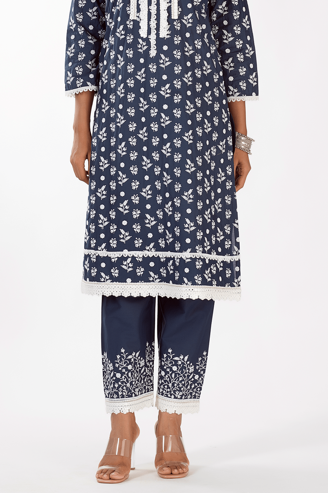 Mulmul Supima Cotton Sierra Navy Pyajama