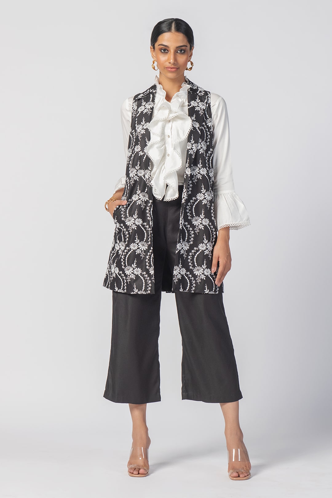 Mulmul Wool Tiare Black Pant