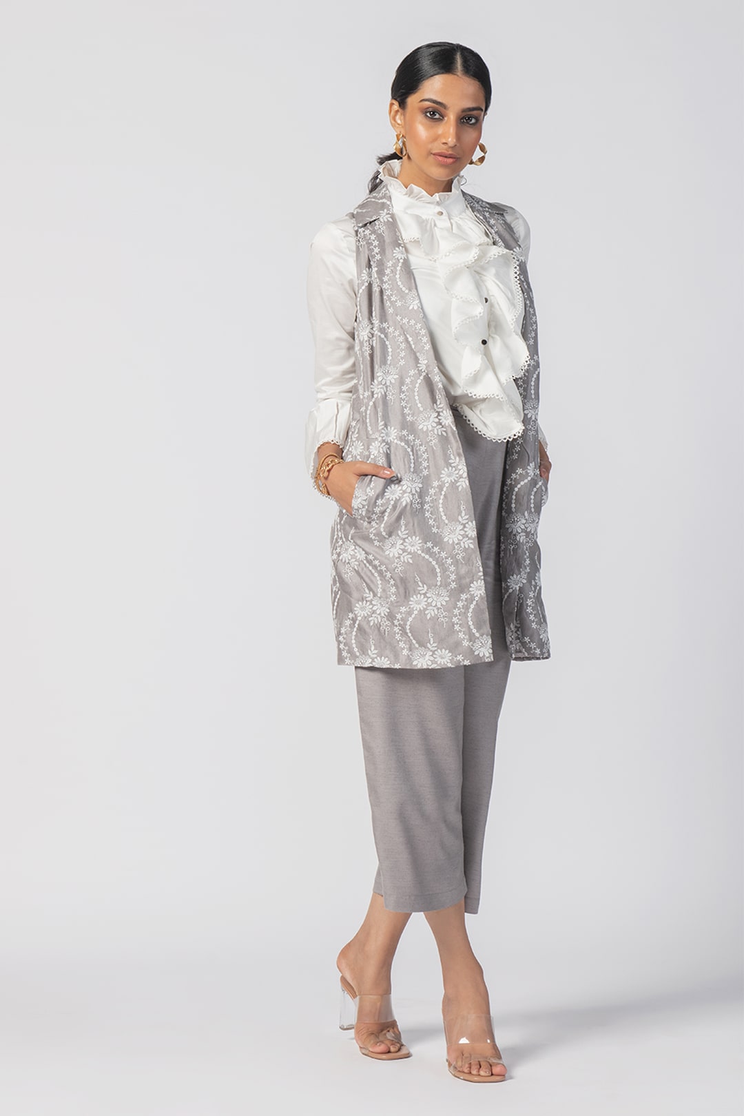 Mulmul Wool Tiare Grey Jacket