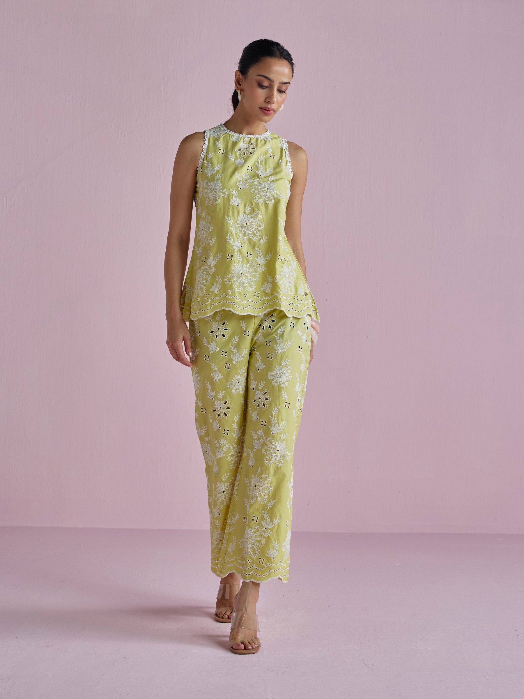 Neve Supima Cotton Lime Co-ord Set