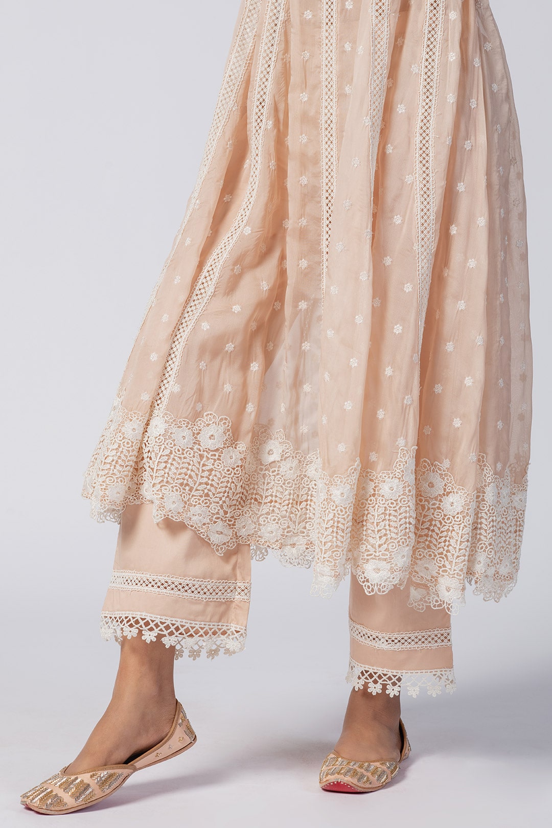 Mulmul Organza Valerie Beige Pant