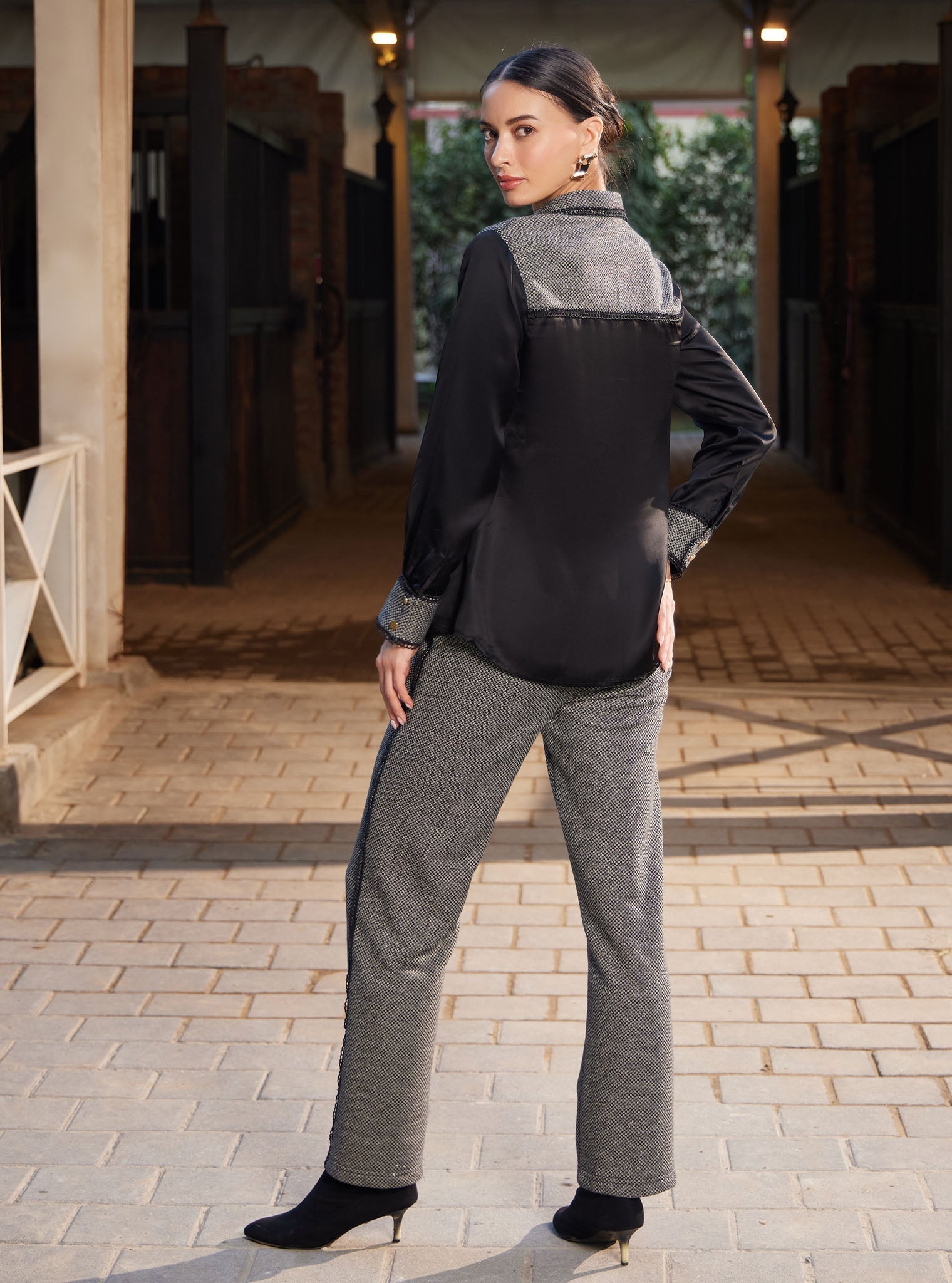 Elpis Modal Satin Black Top