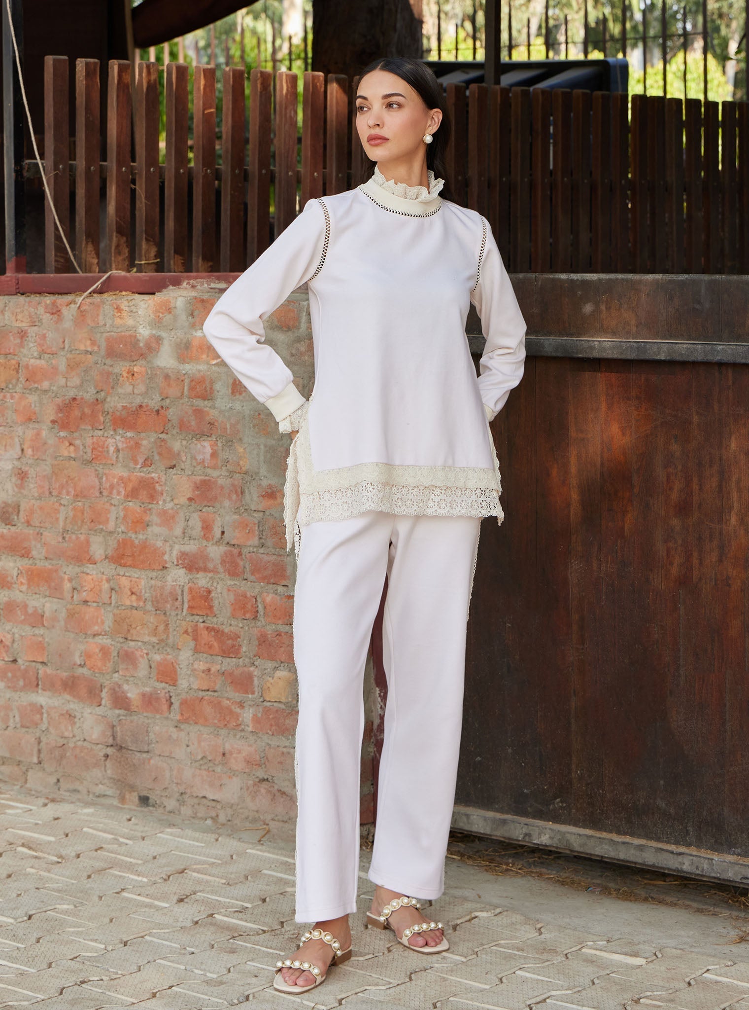 Meleta Spacer Cream Top