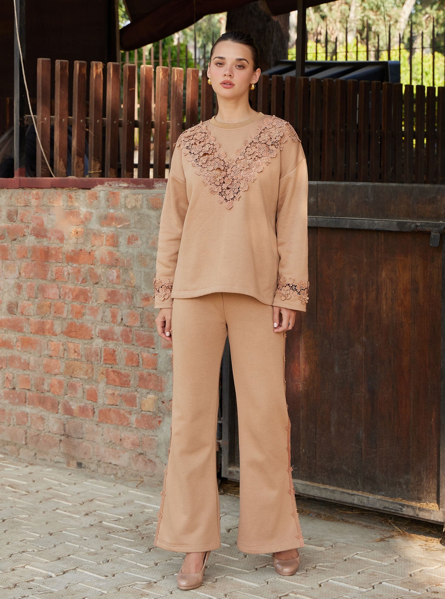 Mulmul Fleece Circe Beige Pant