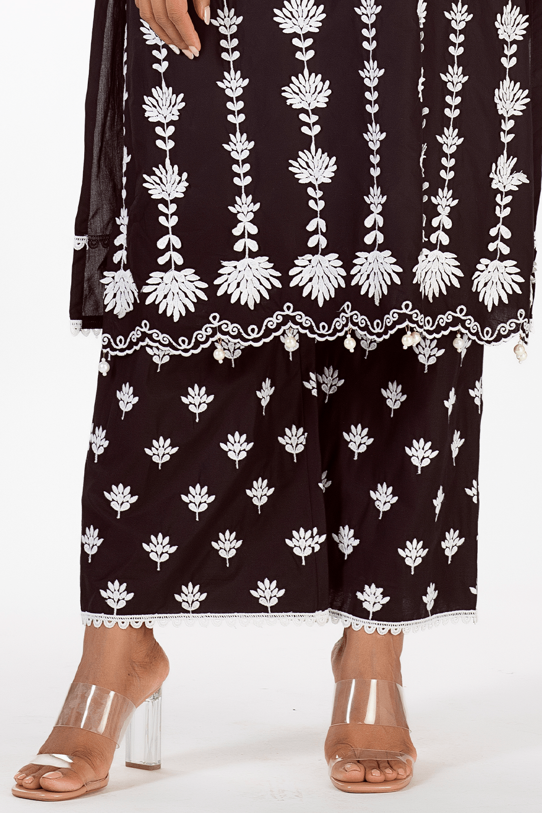 Mulmul Supima Cotton Zaira Black Palazzo