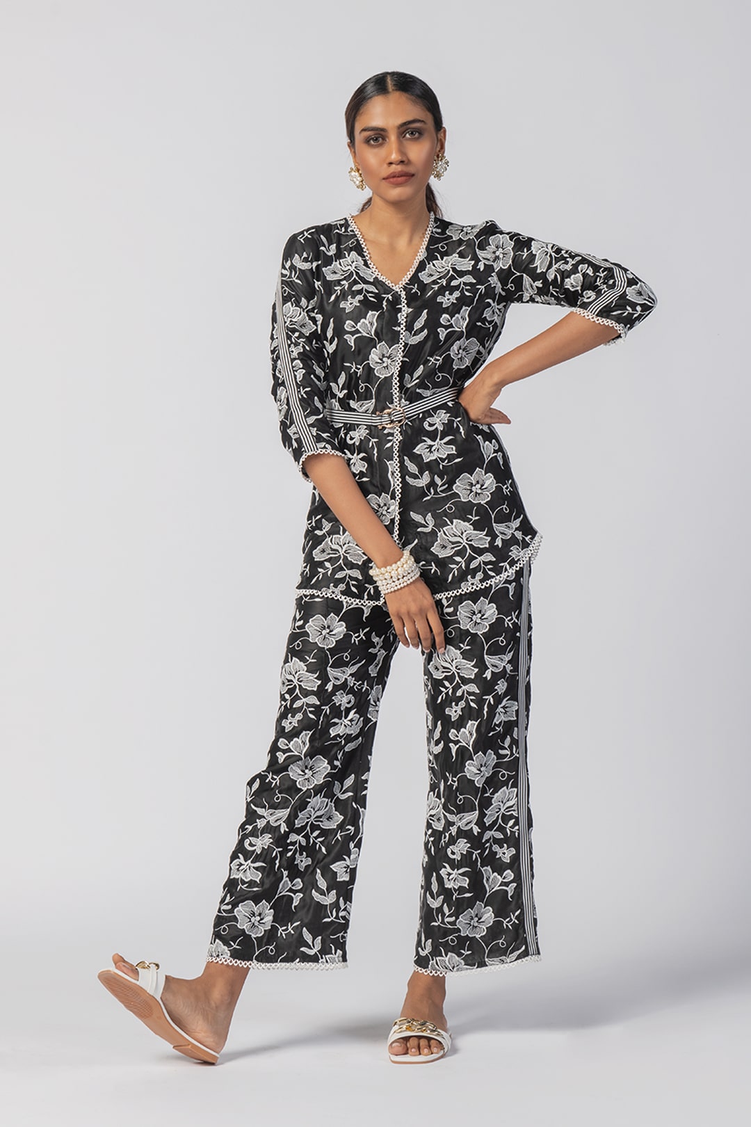 Mulmul Cupro Caroline Black Pant