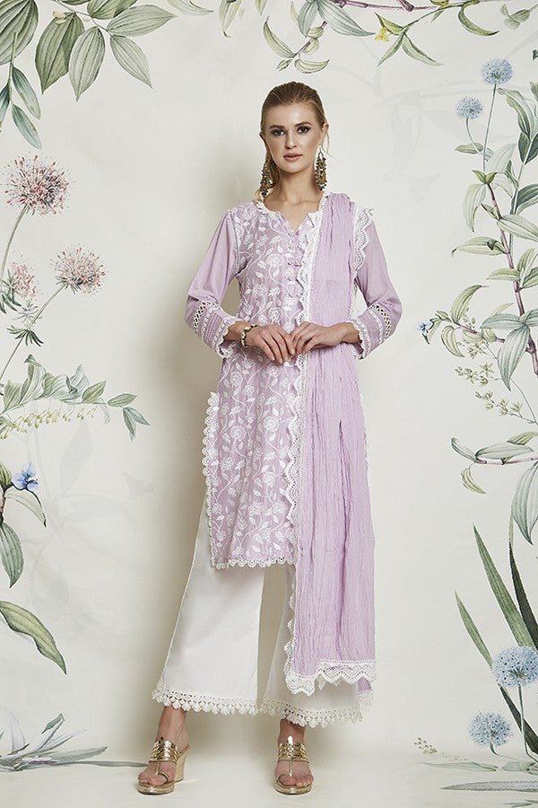 CRINKLE CHUNNI (LILAC)