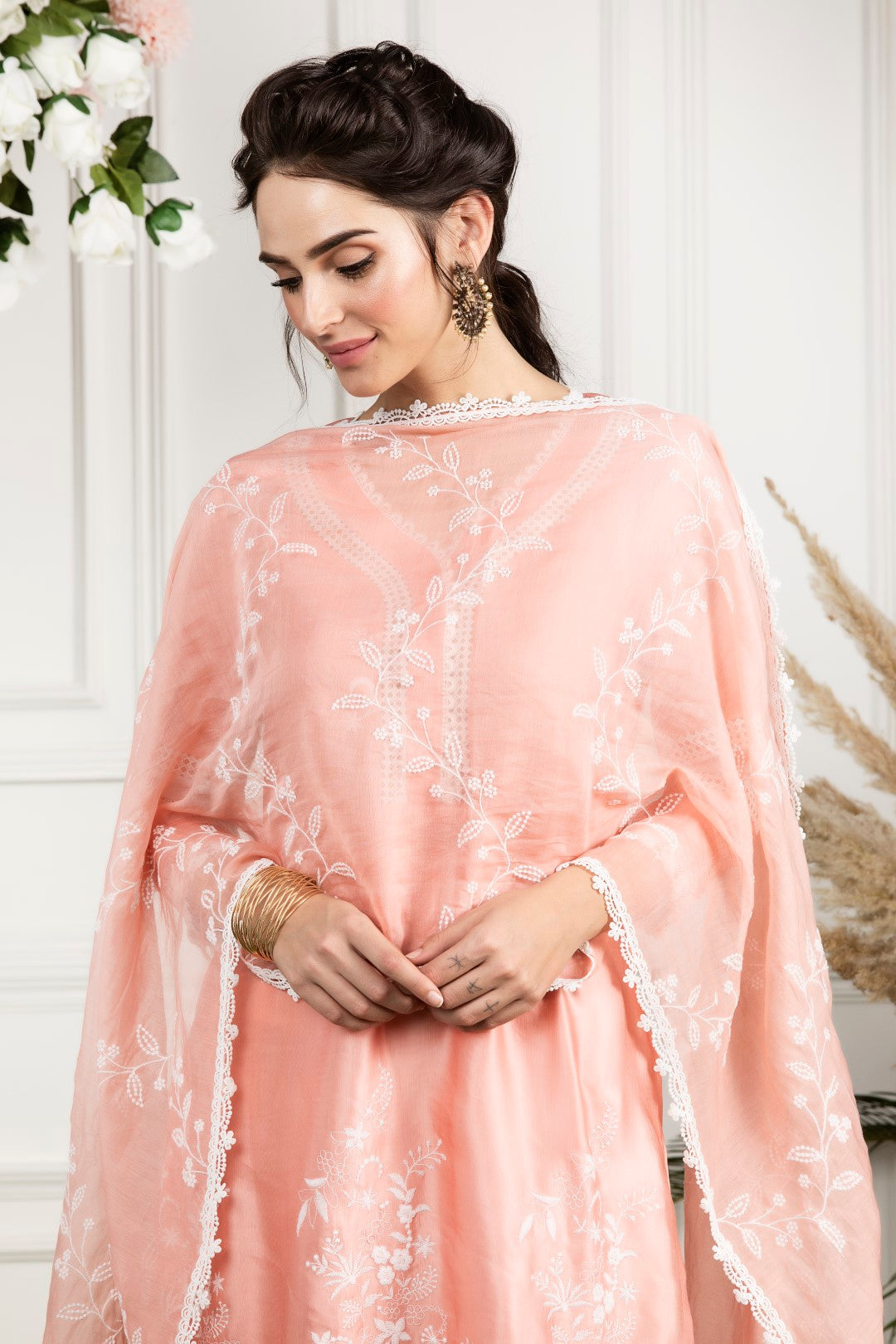 Morning Glory Supima Cotton Hibiscus Kurta Set