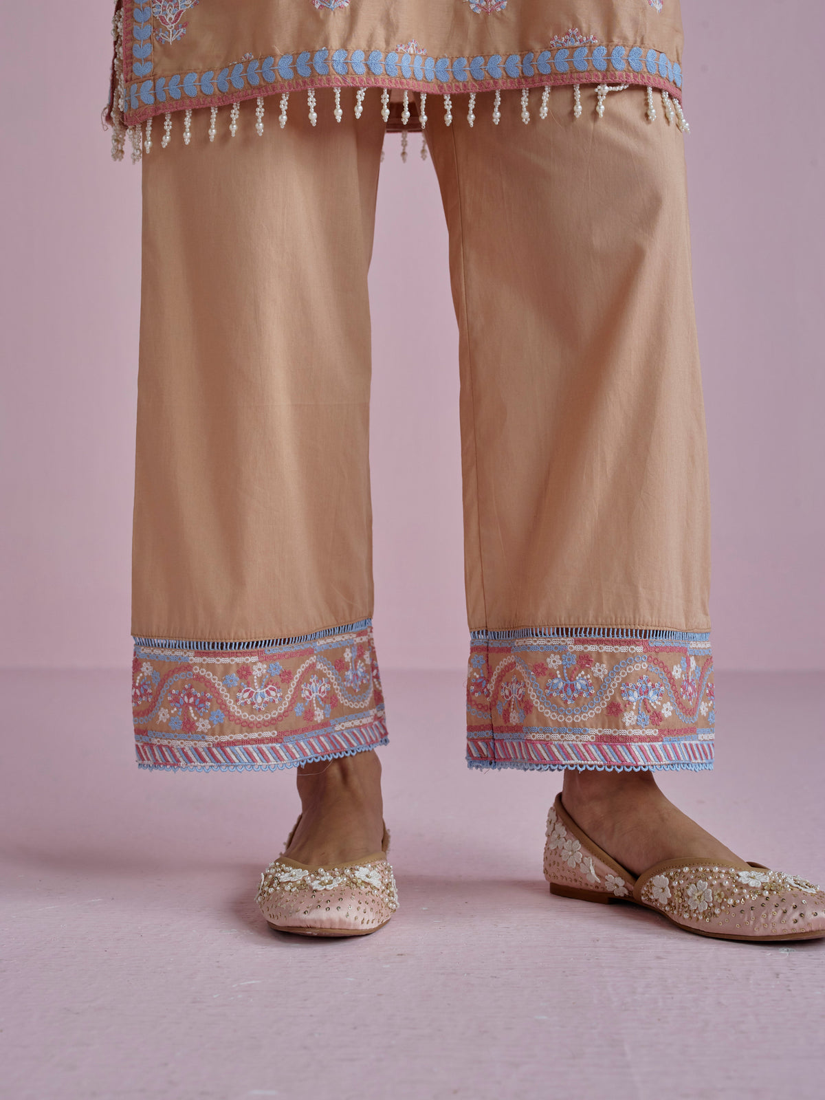 Amoli Supima Cotton Caramel Brown Kurta Set