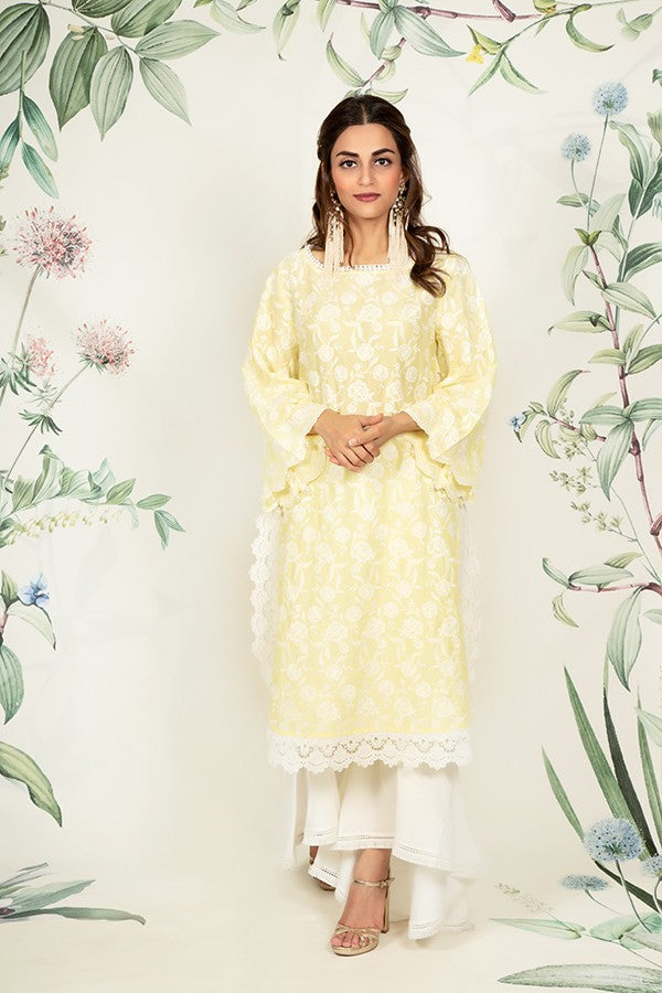 Rosebud Kurta Yellow