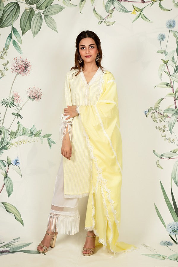 Poppy Kurta Yellow and Poppy Pyajama