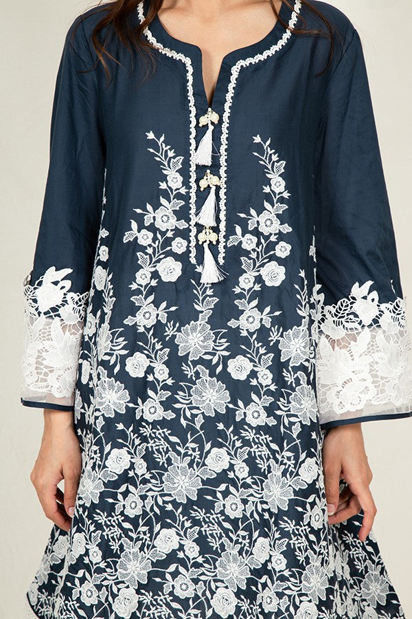 Primrose Kurta Navy Blue