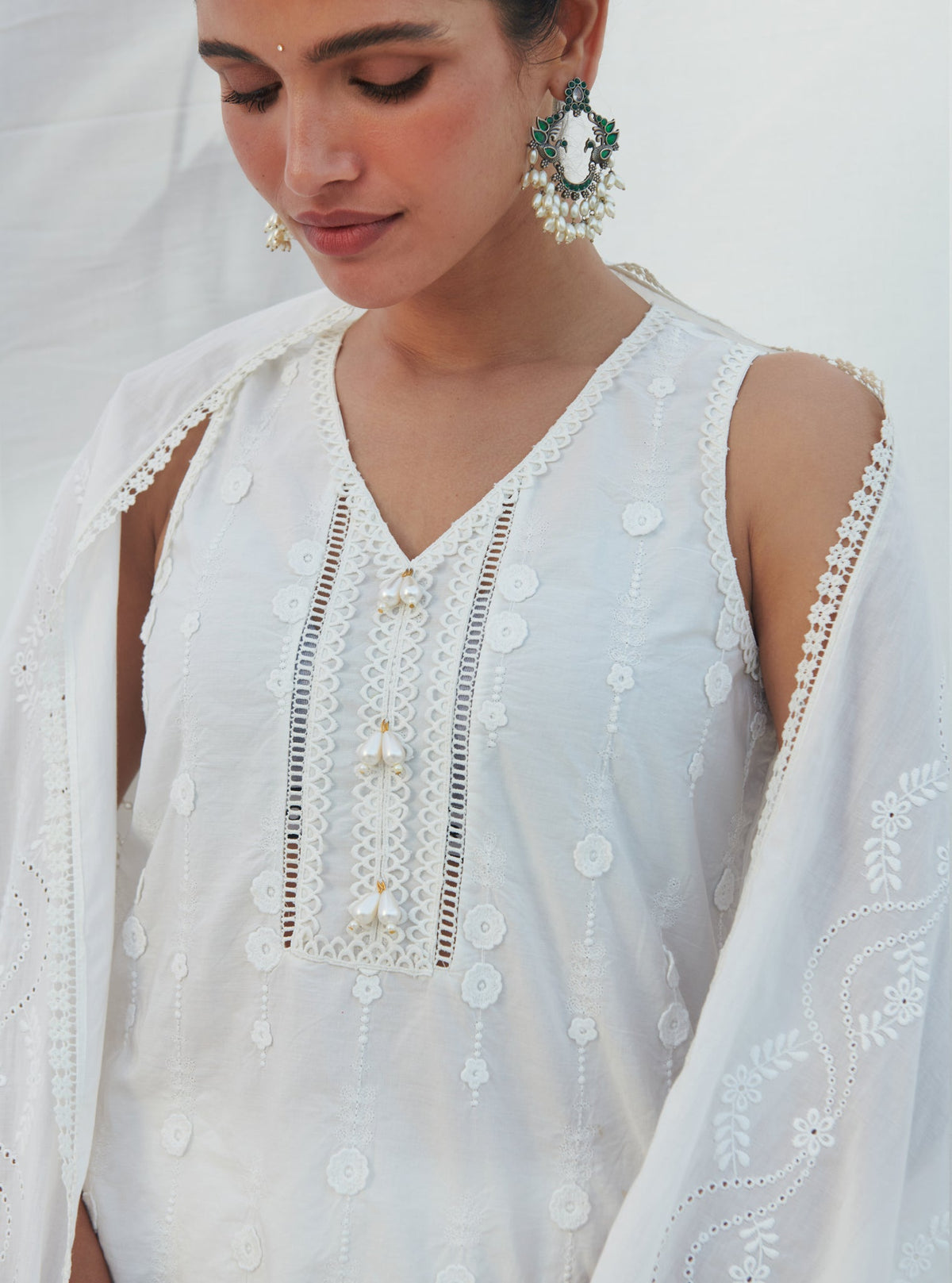 Buy Purple Mulmul Cotton Mandarin Collar Embroidered Kurta Set For Women by Mulmul  Online at Aza Fashions. | Beautiful pakistani dresses, Fashion, Aza fashion